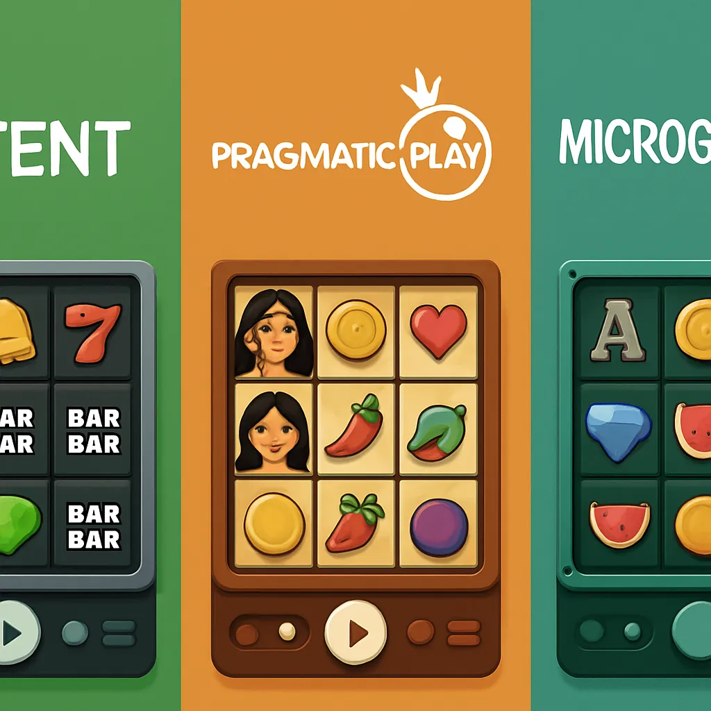 Oyun sağlayıcıları arasında farklar: NetEnt, Pragmatic Play, Microgaming